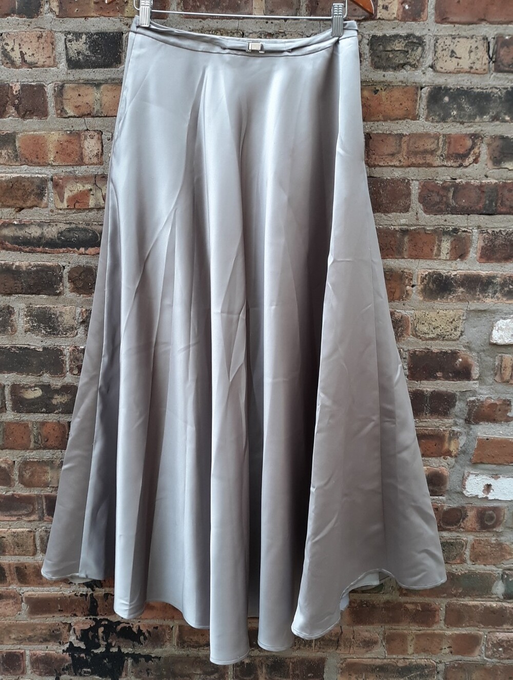 Ralph Ralph Lauren Vintage Champagne Satin Maxi Skirt Size 4 Elegant Evening